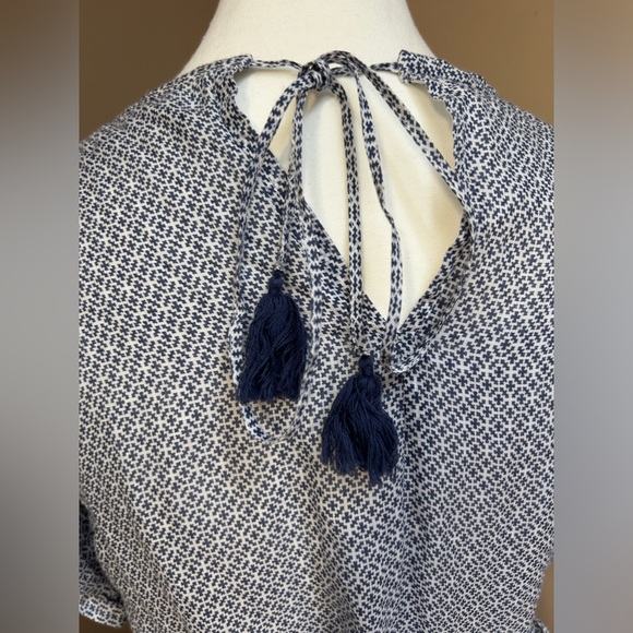 MaxMara Weekend Blue & White Patterned Cotton A-line Dress - Picture 5 of 10